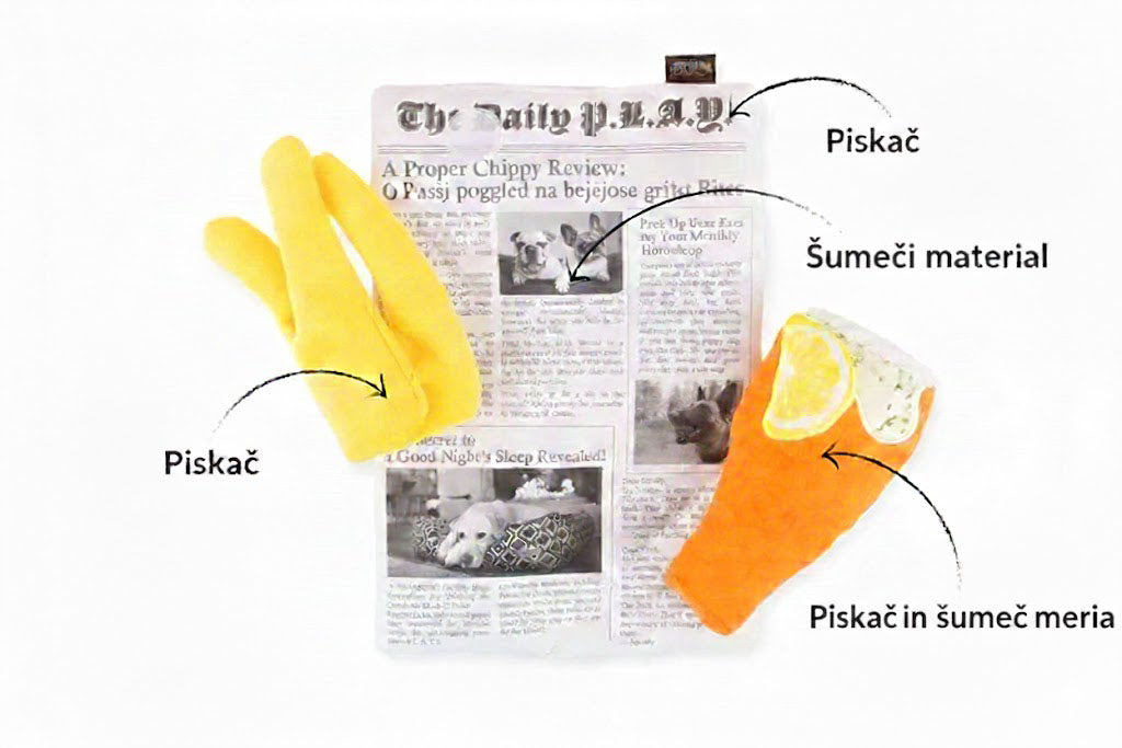 Plišasta igračka za pse - Fish &amp; Chips
