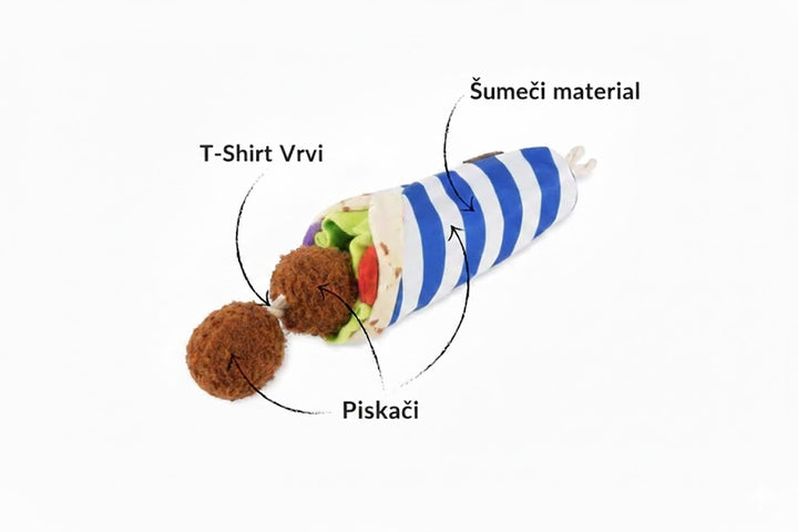 Plišasta igračka za pse - FALAFEL