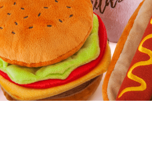 P.L.A.Y. Plišasta igrača za pse Ameriški Hamburger
