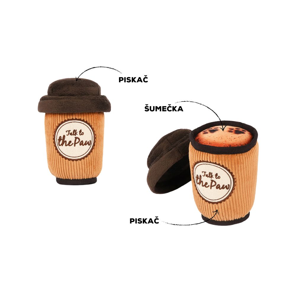 P.L.A.Y. Plišasta igrača za pse Pup Cafe kava