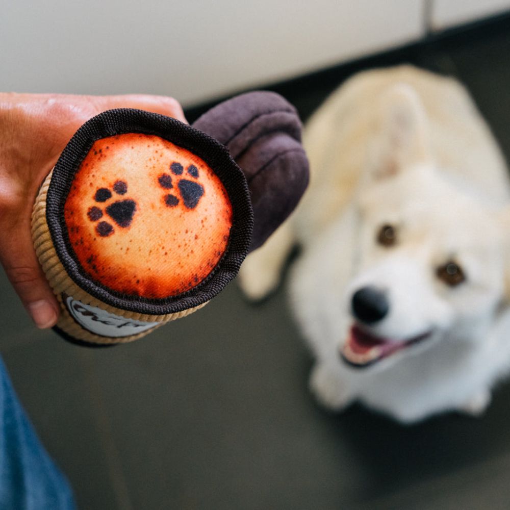 P.L.A.Y. Plišasta igrača za pse Pup Cafe kava