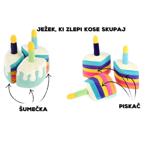 P.L.A.Y. Plišata igrača za pse Rojstnodnevna torta